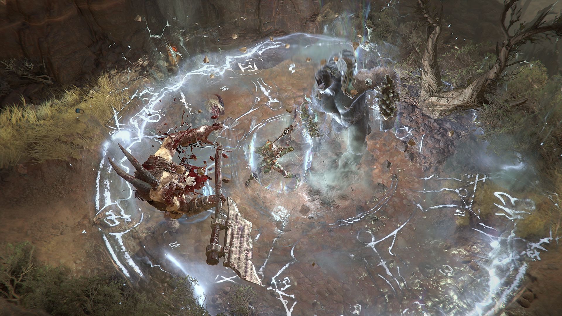 Gorilla boosts Thorns directly from its Spirit Hall while you slam enemies with Rock Splitter (Image via Blizzard Entertainment)